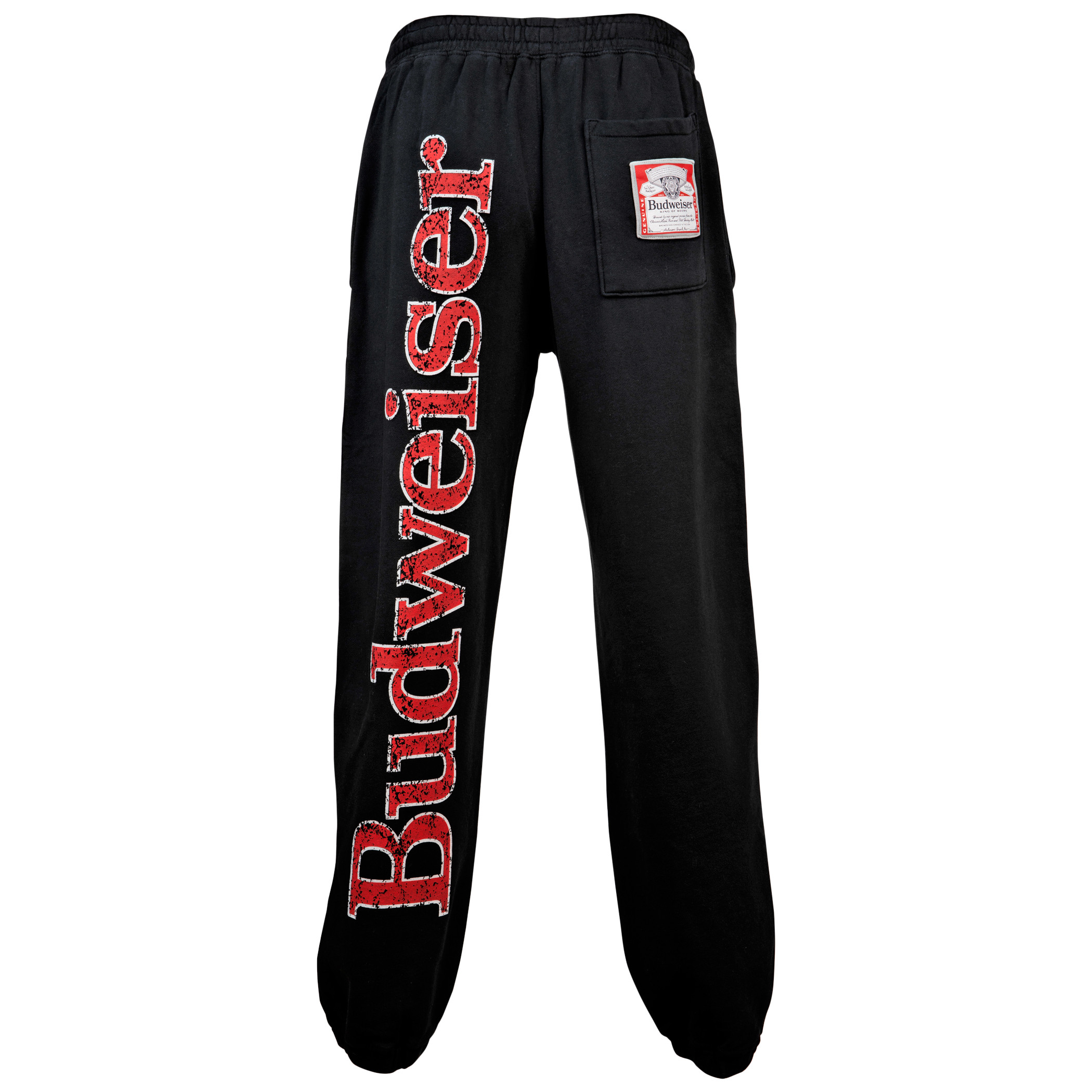 Budweiser Text and Label Patch Fleece Sweatpant Joggers